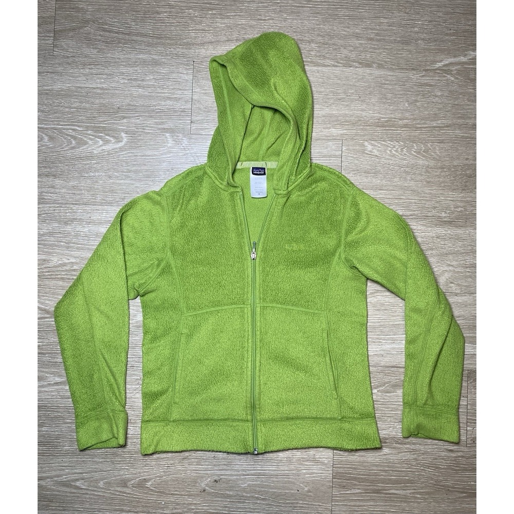 Patagonia Synchilla Zip Hoodie Jacket Sprouted Green Women's MEDIUM *Pre-Owned*